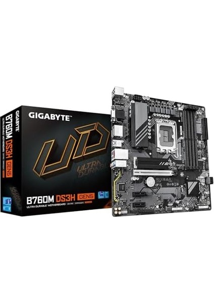 Gıgabyte B760M DS3H LGA1700 Ddr5 7600MHZ(OC) Pcıe 5.0 M.2 Nvme Gigabit Lan Matx Anakart modelleri