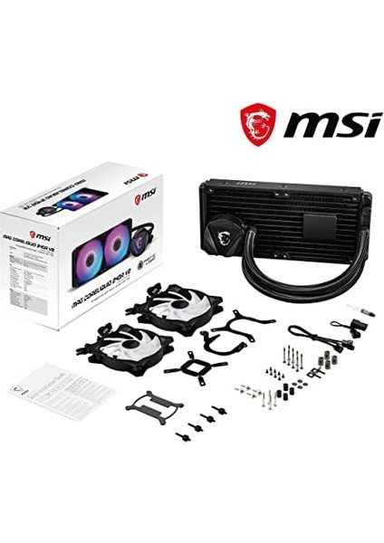 Msı Mag Corelıquıd 240R V2 Aıo Cpu Sıvı Soğutucu - Dönebilen Argb Blok Kafası, Entegre Radyatör Pompası, Bölünmüş Akışlı Su Soğutma, Buharlaşmaya Dayanıklı Boru, Kurulumu Kolay - Amd ve Intel Uyumlu fiyatları