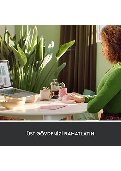 Lift Kablosuz Ergonomik Dikey Mouse, 57° Dikey Açı, 4000 Dpı, Sessiz, Küçük ve Orta Eller Için, Bluetooth, Logi Bolt USB Alıcı, 24 Ay Pil Ömrü, Pembe modelleri