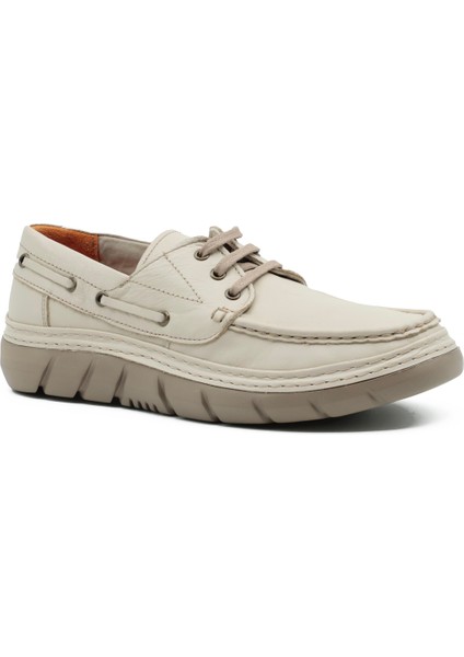 Hakiki Deri Bej Casual Erkek Ayakkabı Bağcıklı - Eva Taban - 251280 fiyatları