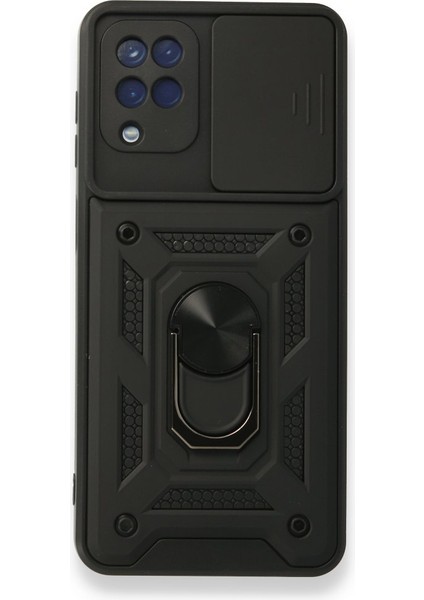 Samsung Galaxy A22 Kılıf Kamera Koruma Sürgülü Şık Pars Tank Sert Silikon Kapak