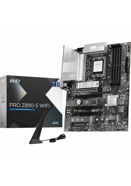 Msı, Pro Z890-S Wifi Soket 1851 Ddr5 8600MHZ(OC) USB 20GBPS3XM.2 2xtb4 HDMI Display 2.5g Lan Wifi7 Atx, 7E54-001R