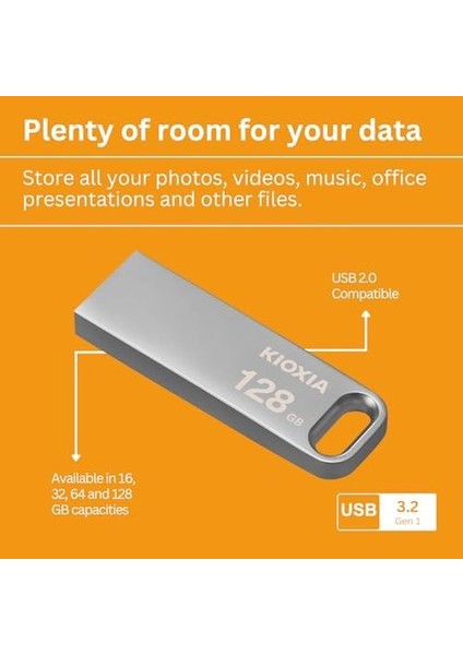 Transmemory U366 128GB USB Bellek - USB 3.2 Gen 1, Metal modelleri