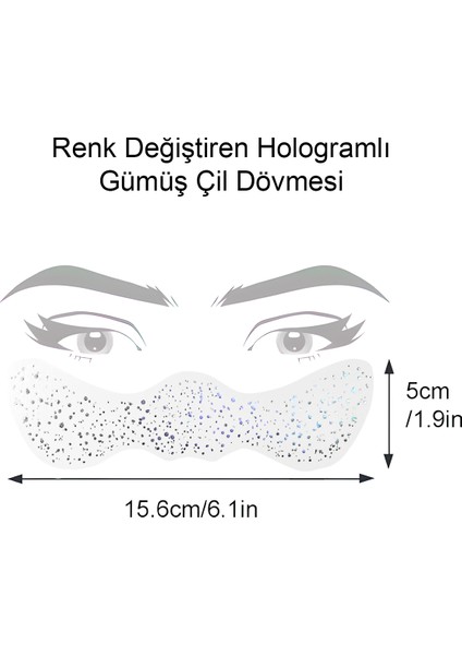 Gümüş Çil Makyaj Bandı Glitter Parıltılı Simli Bant Tattoo fiyatları