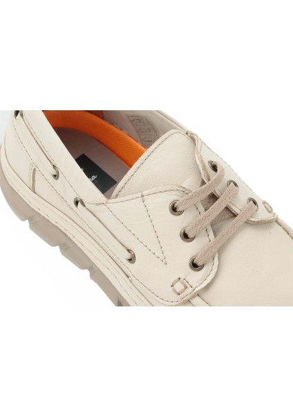 Hakiki Deri Bej Casual Erkek Ayakkabı Bağcıklı - Eva Taban - 251280 indirimleri