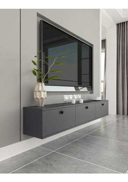 Miralay Tv Ünitesi Duvara Monte | Antrasit - Antrasit fiyatları