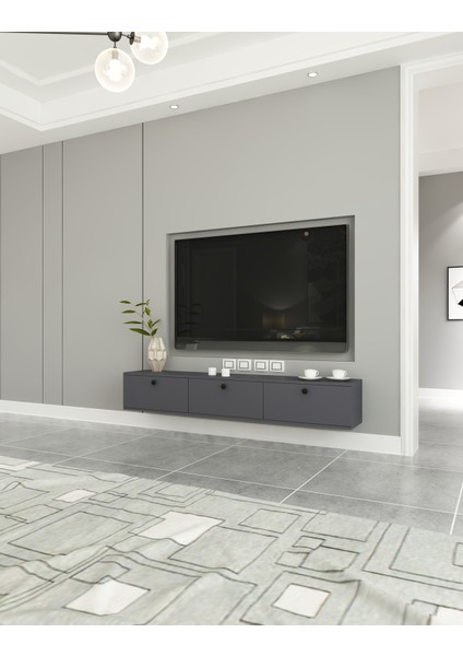 Miralay Tv Ünitesi Duvara Monte | Antrasit - Antrasit fırsatları