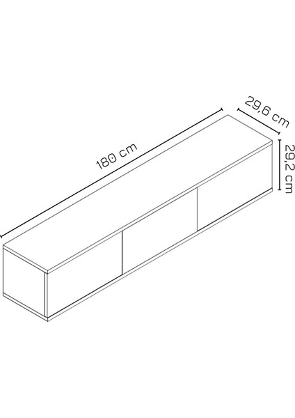 Miralay Tv Ünitesi Duvara Monte | Antrasit - Antrasit indirimleri