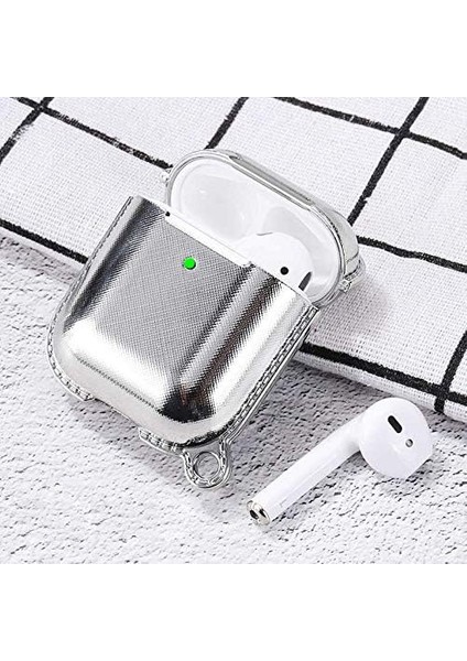 Electroplate Airpods Kılıf, Gümüş