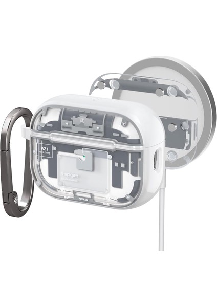 Airpods Pro (2.nesil) ile Uyumlu Kılıf Ultra Hybrid Zero One Magfit Magsafe Özellikli - ACS07423