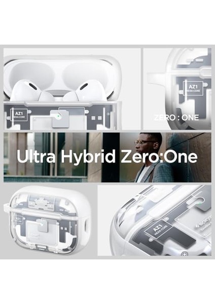 Airpods Pro (2.nesil) ile Uyumlu Kılıf Ultra Hybrid Zero One Magfit Magsafe Özellikli - ACS07423 modelleri