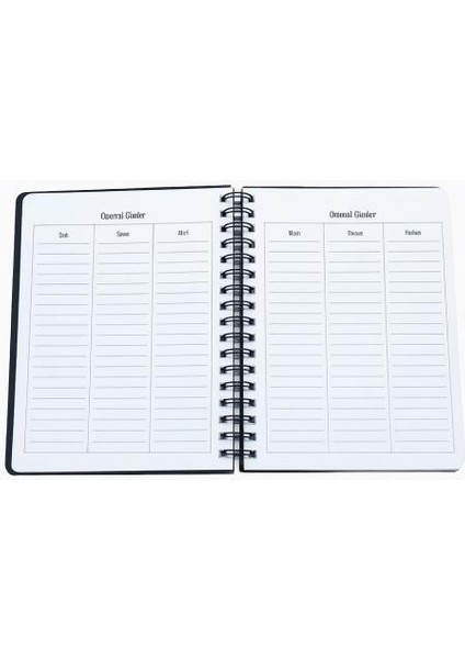 2026 - 17X24 Atatürk Günlük Spiralli Ajanda - Başkomutan modelleri