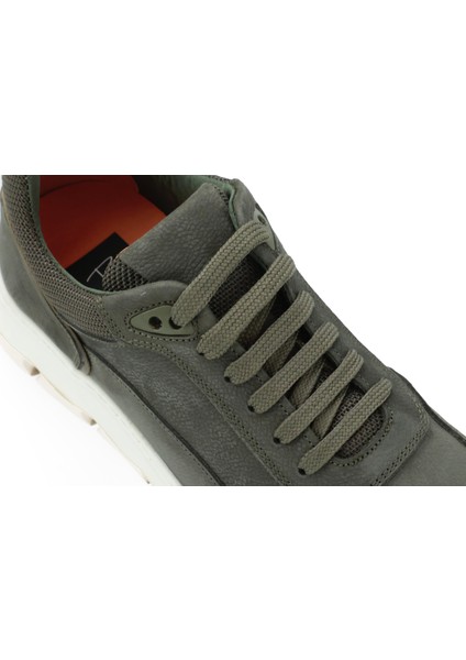 Hakiki Nubuk Deri Haki Casual Erkek Ayakkabı - Eva Taban - 252290