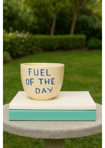 Her Güne Sanatla Başla – El Yapımı ‘fuel Of The Day’ Seramik Kupa Seti (2’li) fırsatları