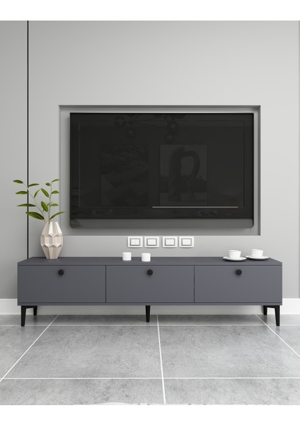 Atlas Tv Ünitesi | Antrasit - Antrasit