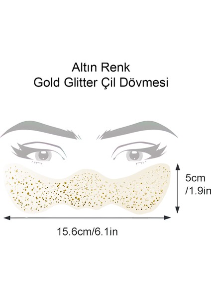 Altın Çil Makyaj Bandı Glitter Parıltılı Simli Bant Gold Tattoo fiyatları