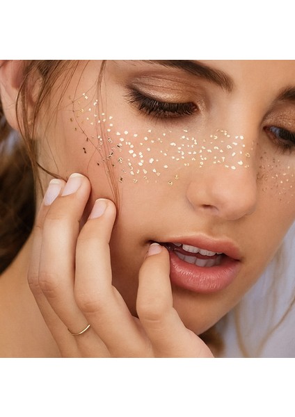 Altın Çil Makyaj Bandı Glitter Parıltılı Simli Bant Gold Tattoo modelleri