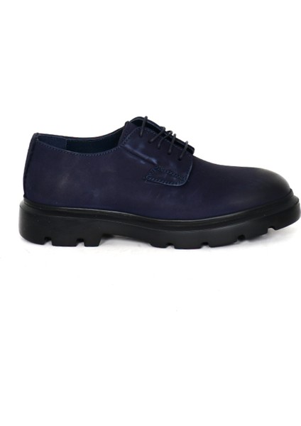 Hakiki Nubuk Deri Lacivert Erkek Ayakkabı Eva Taban - 2595