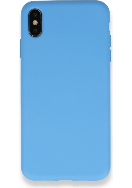 iPhone x Kılıf Içi Kadife Kaplı Nano Silikon Kapak - Mavi