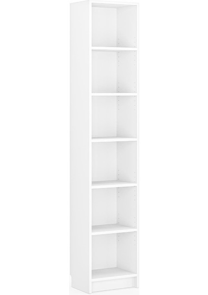 Bili Kitaplık 5 Raflı Dar Çok Amaçlı Ofis Salon Kitap Dosya Rafı Beyaz modelleri