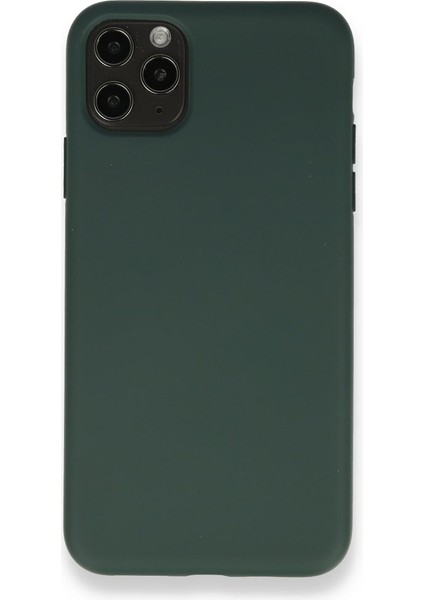 iPhone 11 Pro Max Içi Kadife Kaplı Esnek Silikon Kapak Ryc/ Nano Lansman