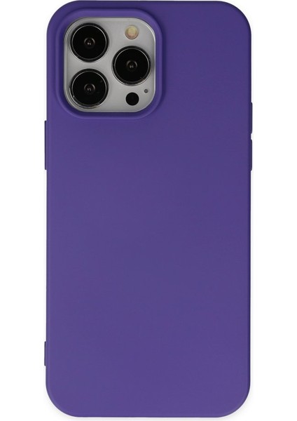 iPhone 14 Pro Içi Kadife Kaplı Esnek Silikon Kapak Ryc/ Nano Lansman