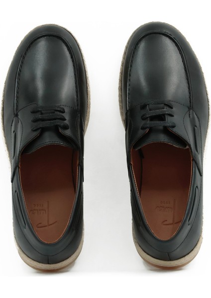 Hakiki Deri Siyah Casual Erkek Ayakkabı Bağcıklı - 4157 indirimleri