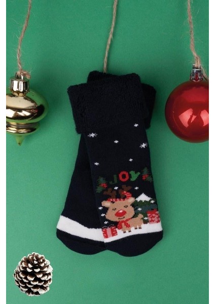 3 Çift Unısex Hediyelik Yeniyıl Temalı Çocuk Soket Havlu Çorap indirimleri