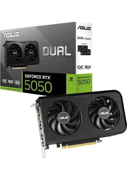 DUAL-RTX5050-O8G-NVIDIA-GEFORCE-RTX 5050-8GB GDDR6-128BIT-2677MHZ-HDMI-3XDP-DLSS4 Ekran Kartı
