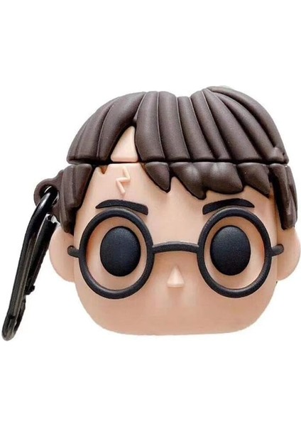 Airpods 1. Nesil / 2. Nesil Için Kılıf Figürlü Silikon Crtn-Fgr-Hry-Pttr [airpods 1/2 ile Uyumlu Kılıf - Bej]