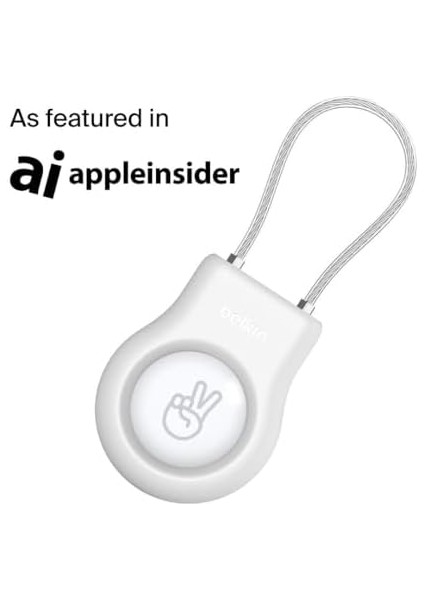 Airtag Için Örgülü Metal Kablolu Kılıf - Beyaz modelleri