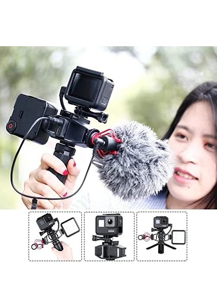 -1 Gopro Mikrofon Çevirici Yuvalı Çerçeve fiyatları