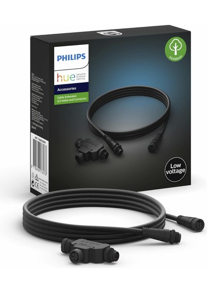 Hue Dış Mekan Low-Voltage Uzatma Kablosu 2,5m + T-Part Eu