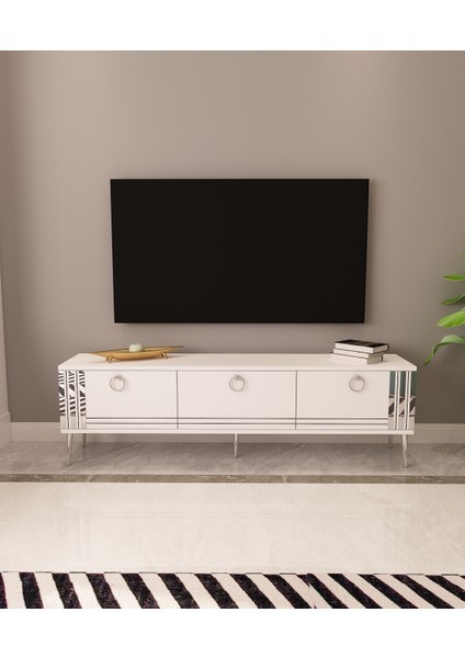 Lora Tv Ünitesi Gümüş | Beyaz - Beyaz fiyatları