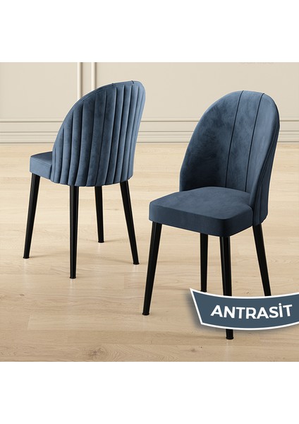 Kaye Serisi Mdf 90X168 Siyah Mermer Desen Mutfak Masası Takımı 6 Antrasit Sandalye modelleri