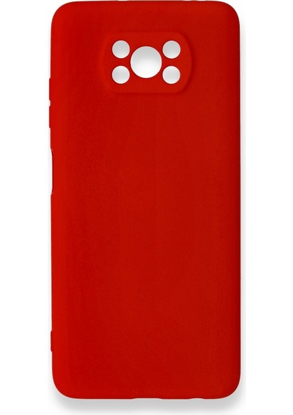 Poco X3 Kılıf Içi Kadife Kaplı Nano Silikon Kapak - Kırmızı