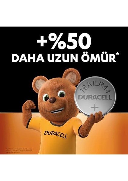 LR44 Özel Alkalin Pil (4 Lü Paket) 1,5V (A76) - +%50 Daha Uzun Ömür - Termometrelerde, Kol Saatlerinde, Tıbbi Cihazlarda Kullanım - 5 Yıl Depolama Ömrü Garantisi - Sızıntı Önleme modelleri