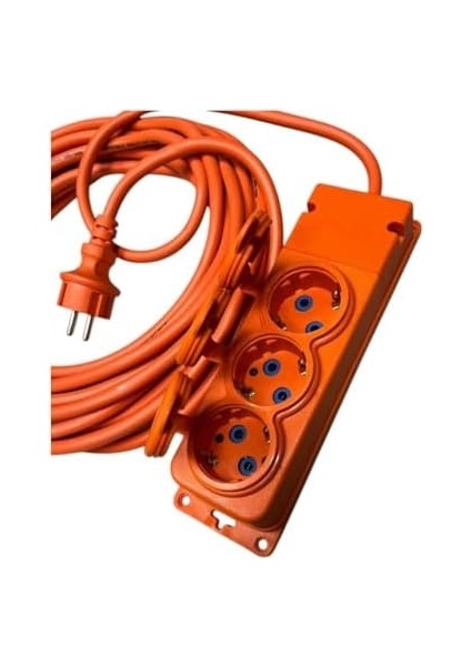 3 Lü Uzatma Kablosu - 20 Metre, 3x2,5mm Kablo Kesiti, IP44 Su Sıçrama Koruması, Seyyar Prizli, Dış Mekan ve Iç Mekan Kullanımı Için 3WAY-20325-F modelleri