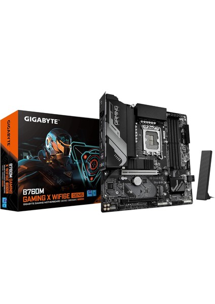 Gıgabyte B760M Gamıng x Wıfı LGA1700 Ddr5 7600MHZ(OC) Pcıe 5.0 Çift M.2 Nvme Wifi 6e 2.5gbe Lan Matx Gaming Anakart