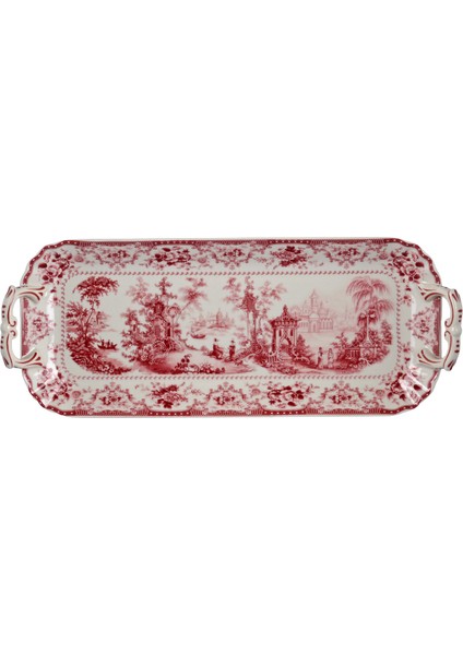 Lucky Art Florantine Kulplu Baton Tabak 33CM Kirmizi