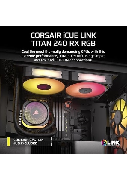 Corsaır Icue Lınk Tıtan 240 Rx Rgb Aıo 240MM Işlemci Soğutucusu (CW-9061016-WW) fiyatları