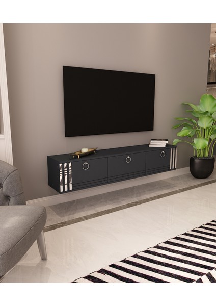 Hari Tv Ünitesi Duvara Monte Gümüş | Antrasit - Antrasit fırsatları