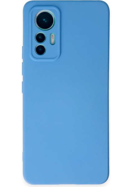 Xiaomi Mi 12 Lite Kılıf Içi Kadife Kaplı Nano Silikon Kapak - Mavi