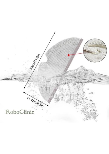 Roborock Q8 Max Plus Robot Süpürge Uyumlu Yedek Toz Torbası, Fırça, Hepa Filtre, Mop Set-11 Parça