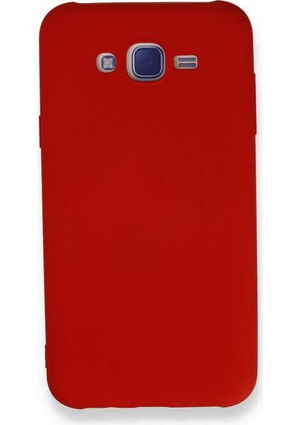 Samsung Galaxy J7 Kılıf Içi Kadife Kaplı Nano Silikon Kapak - Kırmızı