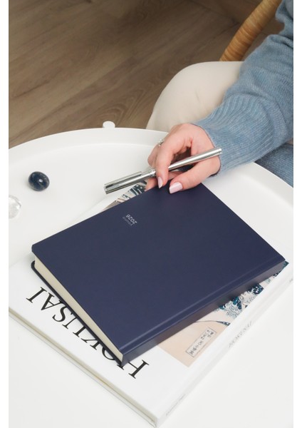 Youna 2026 Yılı A5 Ajanda 15X21 cm - 12 Aylık - Dikey Tasarım - Lacivert