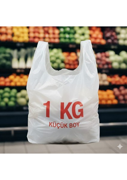 1 kg Küçük Beyaz Atlet Poşet 25*45 cm