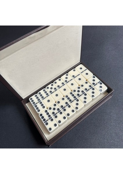 Deri Kutusunda Domino Seti