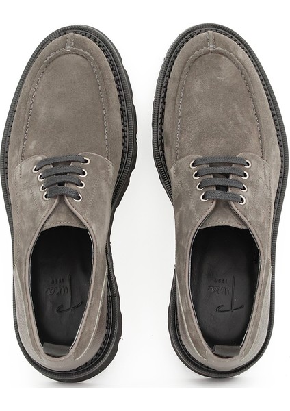 Hakiki Süet Deri Gri Klasik Erkek Ayakkabı Eva Taban - 3690 indirimleri