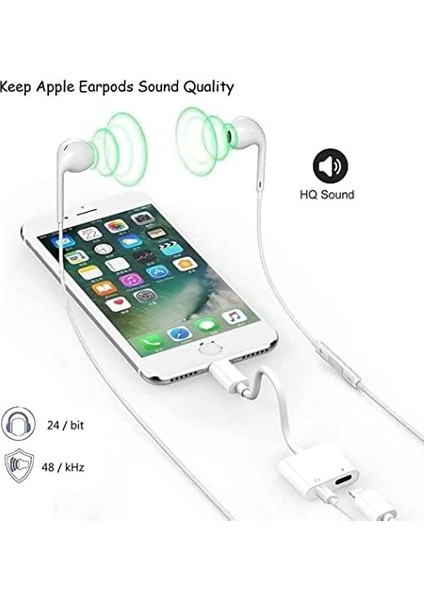 Happy Için Lightning 3.5mm Kulaklık Dönüştürücü ve Şarj Çoklayıcı Aynı Anda Hem Müzik Dinleyin Hemde Şarj Edin. Kulaklık 3.5mm Dönüştürücü + Şarj 2 In 1 fiyatları